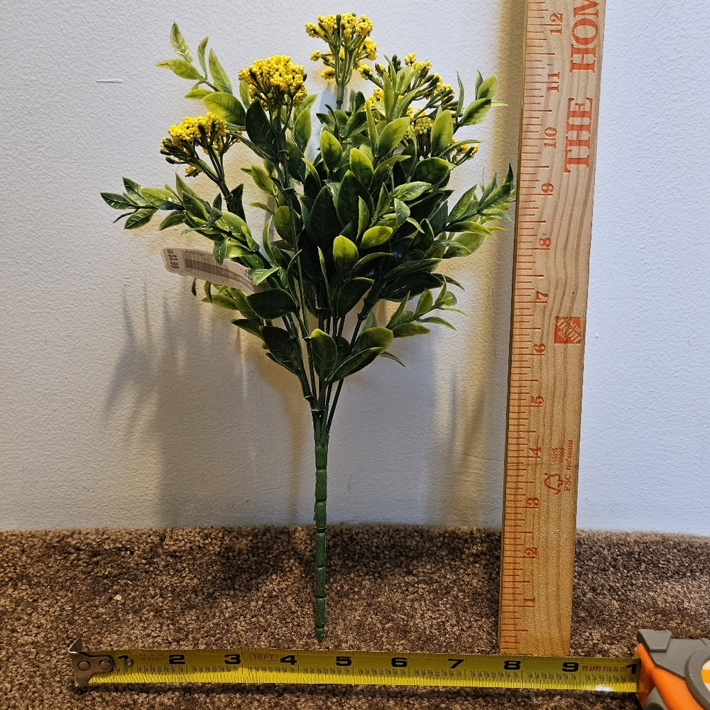 Ashland Artificial Plant Decor Spring Bush - Yellow